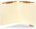 Blue Summit Supplies 50 End Tab Fastener File Folders, Heavy Duty, Manila | Heavy-duty 14pt, reinforced end tab, letter size, 2 prong bonded fasteners, for reports, files, and office records