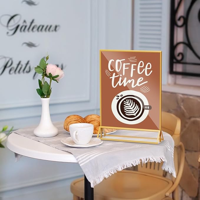 PPH-Sisy Acrylic Sign Holder 8.5x11 Clear Acrylic Frames Display Stand Double - Image 6