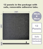 Office Cork Board Alternative | Gray Felt Tiles | Felt Bulletin Board - Image 6