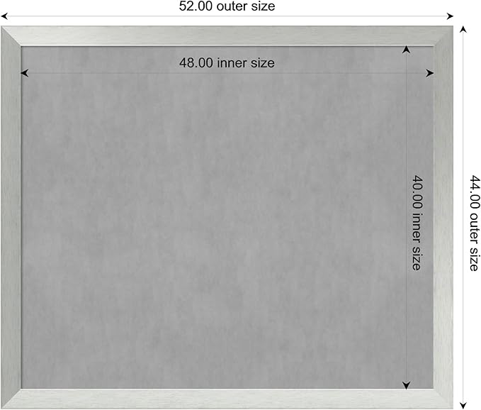 Amanti Art Silver Framed Magnetic Board 44x52 Oversize Vision Board - Image 4