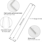 FEED GARDEN 12 Inch 50 Pack Galvanized Landscape Staples 11 Gauge Anti-Rust - Image 2