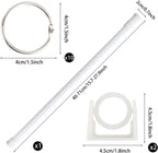 Flip Calendar Rod Adjustable Flip Calendar Holder Set 16-28 Inches Calendar Chart Rod Date Cards Holder with 10 Pieces Loose Leaf Rings Binder Rings for Classroom Whiteboard Decoration