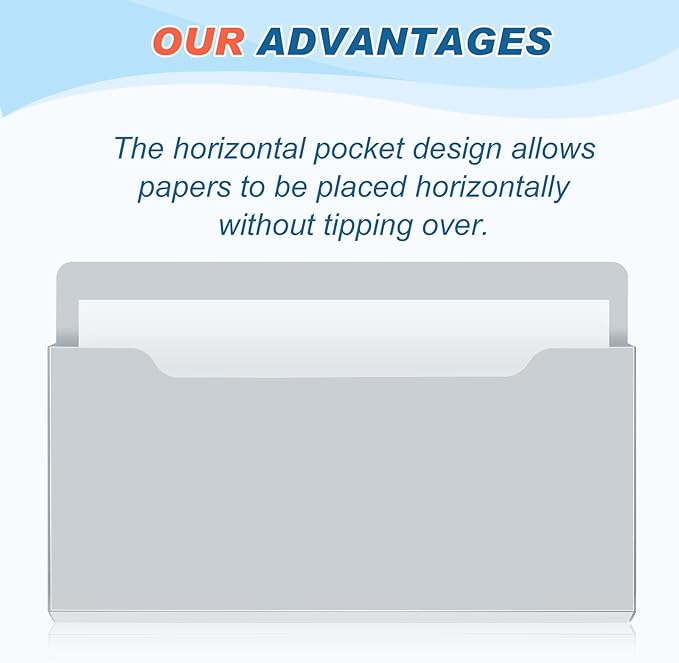 Feifeiya Magnetic Pocket File Holder Large File Folder Organizer Paper Mail - Image 3