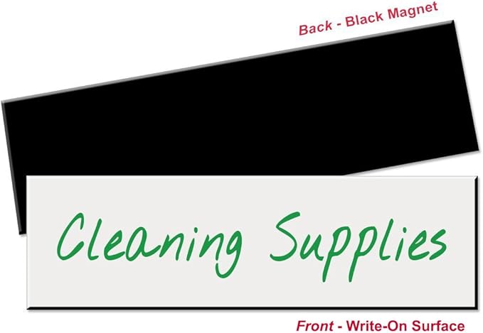Write-On Magnetic Rack/Shelf Labels. Includes a 10-Pack of Reusable Magnetic - Image 2