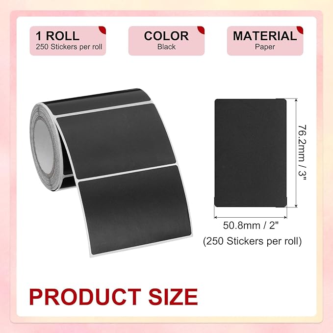 PATIKIL 2 x 3 Inch Rectangle Inventory Color Coding Labels 1 Roll, Square - Image 2