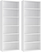 VASAGLE Set of 2 Bookshelves, 23.6 Inches Wide, 6-Tier Open Bookcases by VASAGLEbySONGMICSHOME
