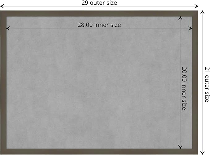 Amanti Art Grey Framed Magnetic Board 21x29 Medium Vision Board - Image 4