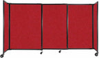 Versare Straightwall Sliding Portable Wall Partition | Freestanding Office by VERSARE