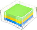 Sticky Note Holder, Clear Acrylic Notepad Holder for 3" x 3" Sticky Note Storage,Acrylic Sticky Note Dispenser for Classroom and Office Desk Organizer