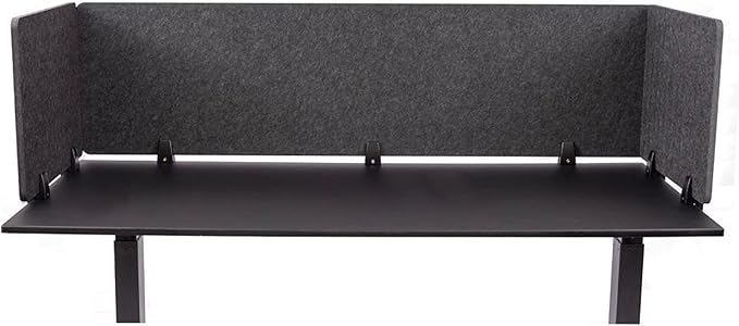 Stand Up Desk Store ReFocus Raw Clamp-On Acoustic Desk Divider Mounted Privacy - Image 5
