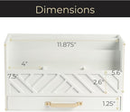 BLU MONACO White Wooden Mail Organizer - Image 6