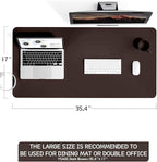 YSAGi Non-Slip Leather Desk Pad L Size, Waterproof Laptop Computer Desk - Image 7