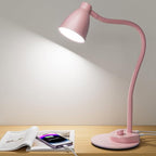 BOHON Cute Desk Lamp with USB Charging Port, Flexible Neck Auto Dimming Table by BOHON