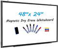 H-Qprobd 48"x24" Magnetic White Board Dry Erase Wall Mount Whiteboard by H-Qprobd