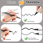 TRANSON 4 Black and 4 White Paint Markers Bold and Fine Dual-tip Acrylic Paint - Image 5