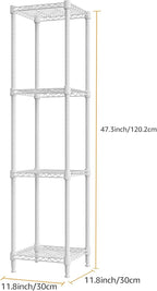 M MZG 480 lbs Storage Shelves 4 Tier Shelving Units - Image 3