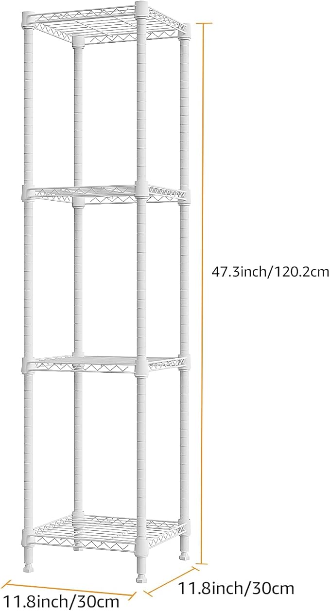 M MZG 480 lbs Storage Shelves 4 Tier Shelving Units - Image 3