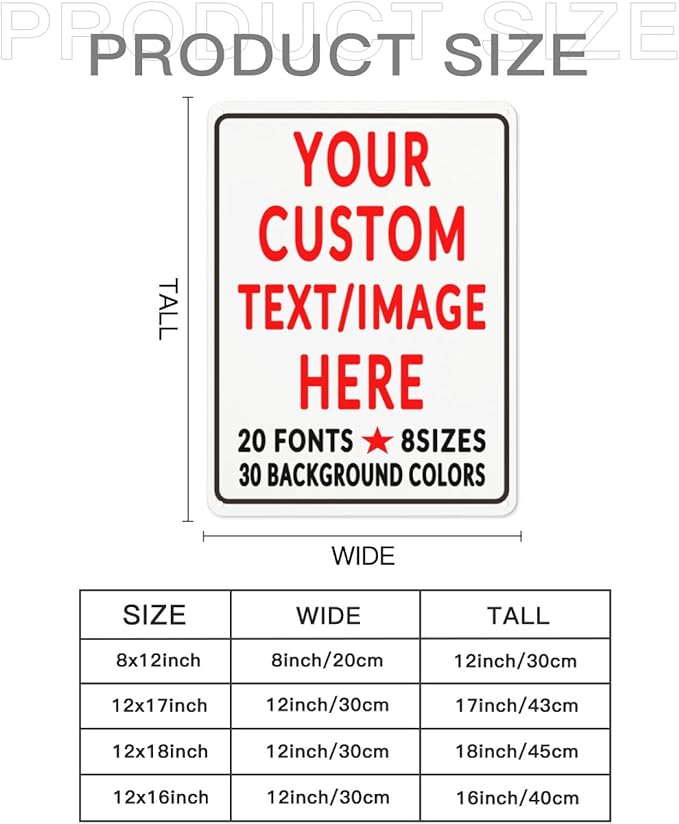 Custom Sign Personalized Custom Metal Sign, Customize - Image 6