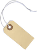 Paper Tags with Strings Attached Elastic- #1, 2 3/4” x 1 3/8”, Box of 500 by EZDOMQualityTags