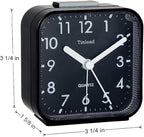 Tinload Small Battery Operated Analog Travel Alarm Clock Silent Non Ticking - Image 6