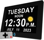 massii 27 alarms digital talking clock with time, main product view