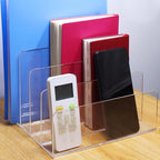 Halyuhn Acrylic File Organizer, 4Sections Clear Desk Organizer - Image 7
