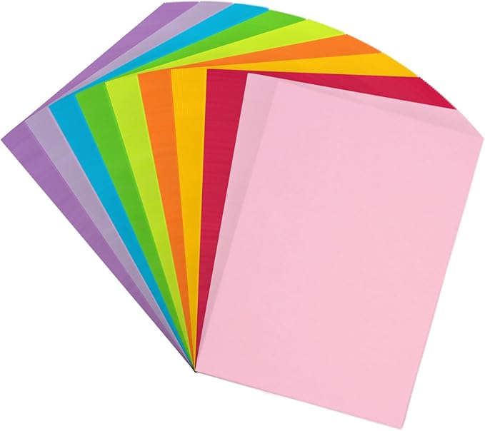 Colored Copy&Print Paper 8.5X11 Inches, 180 Sheets 9 Colors Rainbow A4 Printer by Magecubiku
