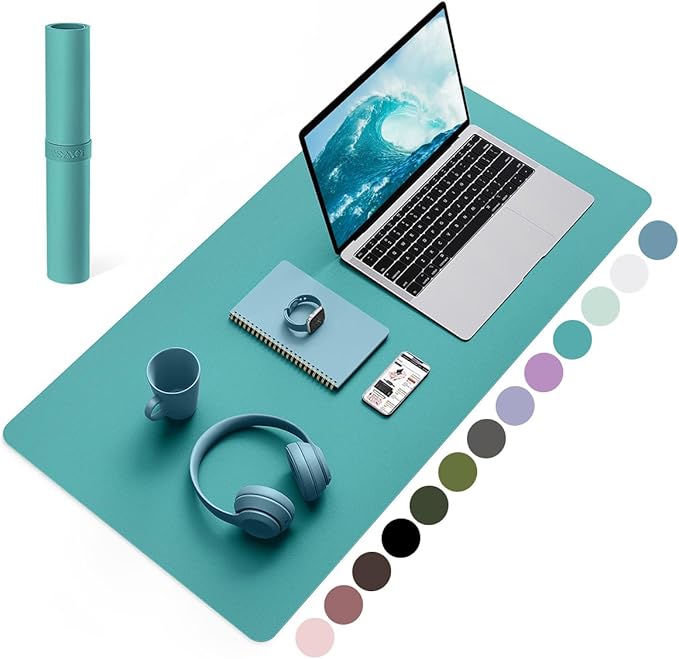 YSAGi Non-Slip Leather Desk Pad, Waterproof Laptop Computer Desk Keyboard Mat by YSAGi