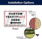 Custom Directional Arrow Sign, Glow in the Dark/Reflective Option, Personalized - Image 8
