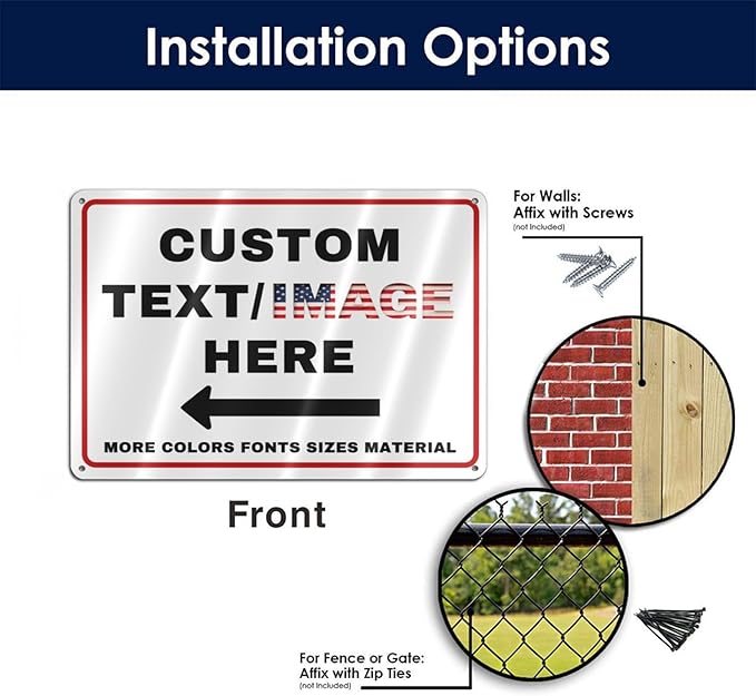 Custom Directional Arrow Sign, Glow in the Dark/Reflective Option, Customize - Image 8
