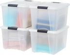 IRIS USA 40 Qt Stackable Plastic Storage Bins by IRISUSA