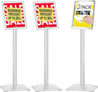 INNOVSIGN 3Packs Heavy Duty Adjustable Pedestal Poster Sign Stand, 8.5x11 by INNOVSIGN