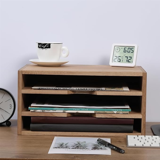 DDYURI 3-Tier Paper Storage Letter Tray File Sorter - Image 3