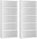 VASAGLE Set of 2 Bookshelves, 23.6 Inches Wide, 4-Tier Open Bookcases by VASAGLEbySONGMICSHOME