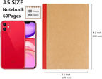 Zegrox A5 Blank Notebook Bulk, 48 pack Kraft Cover Blank Sketch Book Pad Travel - Image 5