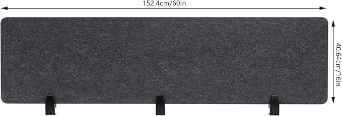Clamp-On Acoustic Desk Divider, Desktop Privacy Panel, Sound Absorbing - Image 2