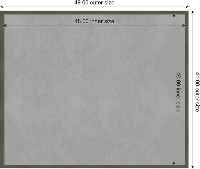 Amanti Art Grey Framed Magnetic Board 41x49 Oversize Vision Board - Image 4