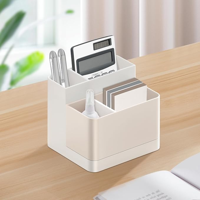 Poeland Desktop Storage Organizer Pencil Card Holder Box Container - Image 6