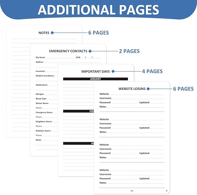 Comkiso Address Book with Individual Alphabetical Tabs Laminated, Large Print - Image 4