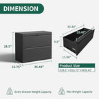 Yukimo 2 Drawer Lateral File Cabinet - Image 3