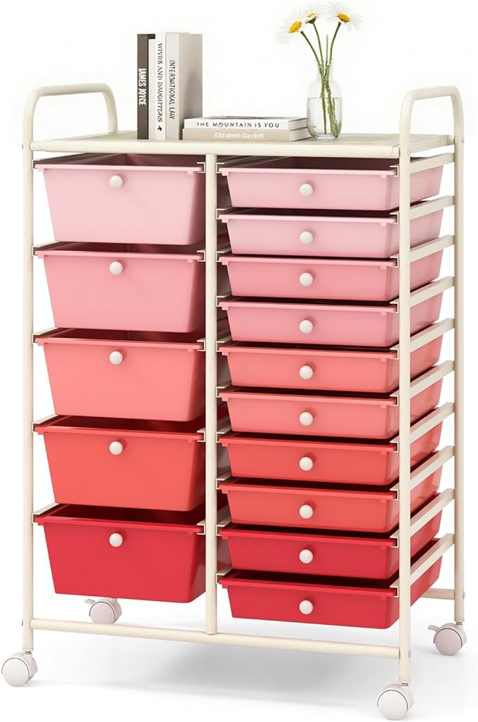 DORTALA 15-Drawer Rolling Storage Cart by DORTALA