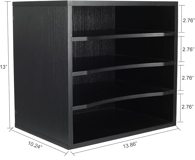 PAG Mail Sorter Organizer, Wood Countertop Literature Organizer, Office - Image 3