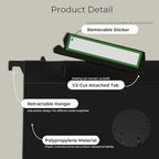 Y YOMA Plastic Extra Capacity Hanging File Folder, Letter Size, 4” Expansion - Image 4