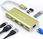 UtechSmart USB C Hub, USB C Ethernet Multiport Adapter, 6 in 1 USB C to HDMI by UtechSmart