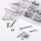 Chicago Binding Screws Assorted Kit,90 Sets 304 Stainless Steel Phillips Chicago Screw Binding Post Screw Kit for DIY Leather Decoration Scrapbook Photo Albums Bookbinding(9 Sizes)
