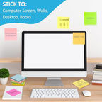 48 Pack 2400 Sheets Sticky Notes 3x3, 8 Colors Sticky Note Pads, Colored Sticky - Image 4