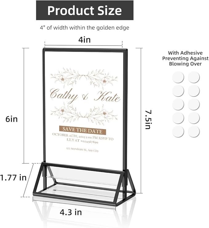 PPH-Sisy Acrylic Sign Holder 4x6 Display Stand, Acrylic Frames - Image 2