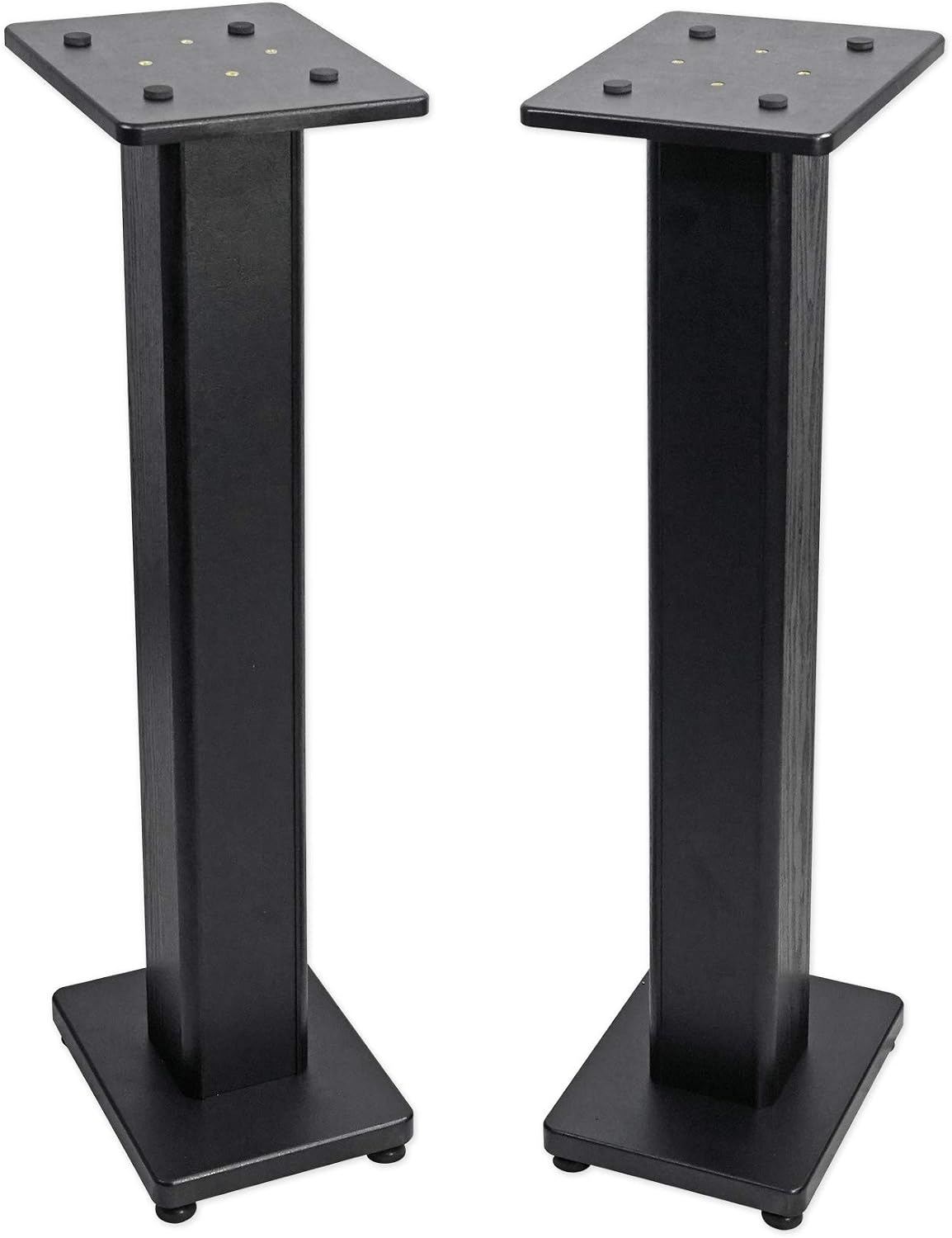 Rockville RHTSB Pair 36" Black Grain Bookshelf Speaker Stands
