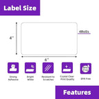 AveneMark 4 Stacks 2000 Labels 4" x 6" Fanfold Direct Thermal Labels, Postage - Image 2