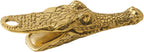 Vintage Crocodile Head Journal Clip - 3.4 Inch Heavy Duty Alligator Metal Book Clip Pin, Solid Decorative Bookmark Paper Organizer Notebook Holder Planner for Home Office Desk